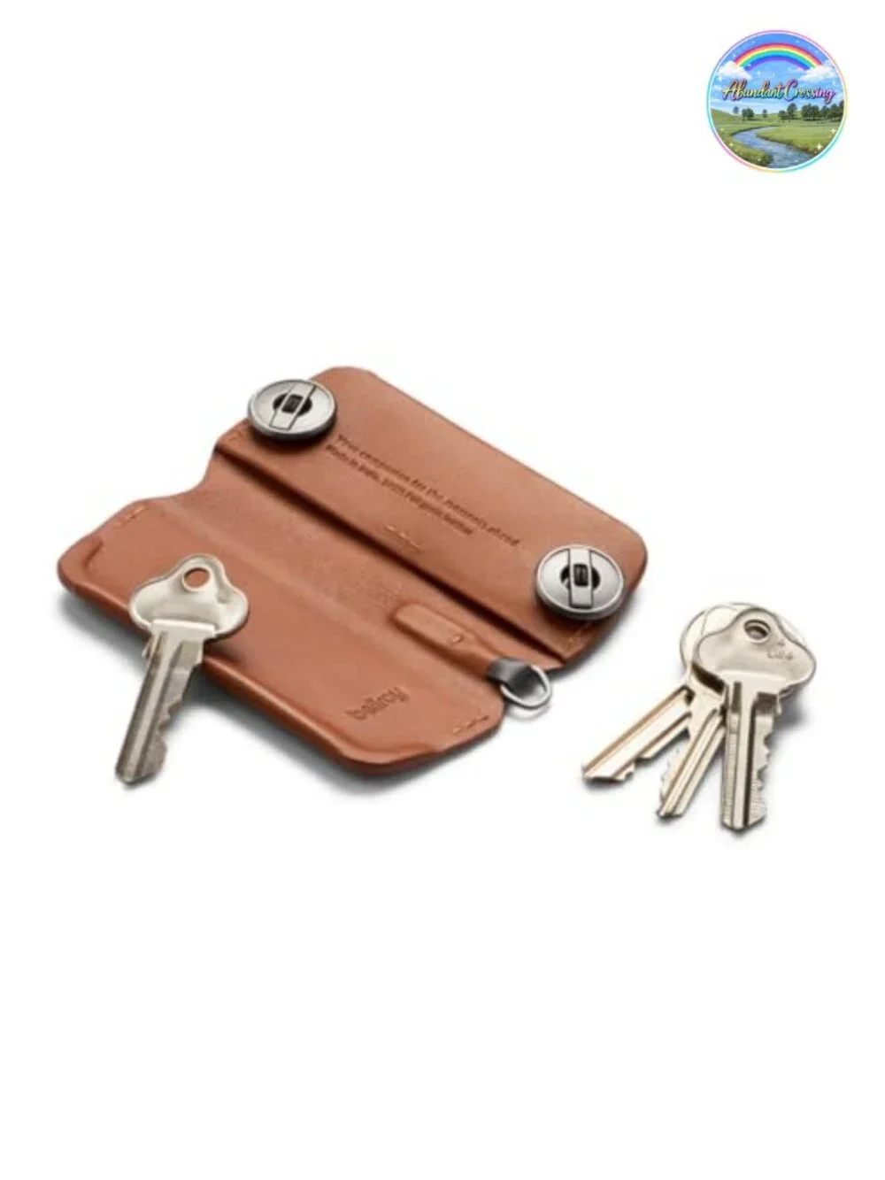 Leather Key Organizer, Magnetic Closure, Fits 4-8 Keys, D-ring, Slim Pocket